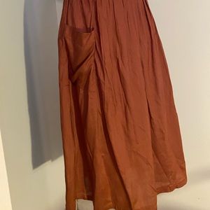 ASOS Orange Midi Skirt with Pockets